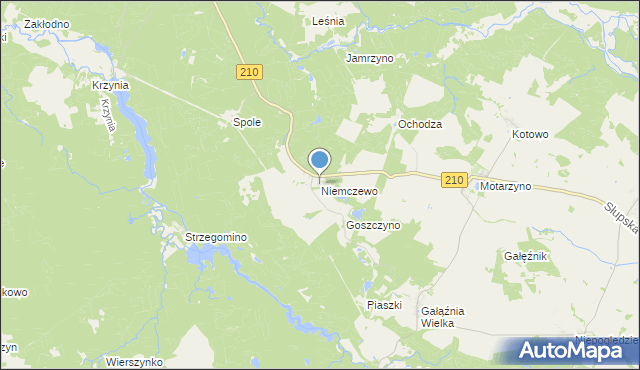 mapa Niemczewo, Niemczewo gmina Dębnica Kaszubska na mapie Targeo